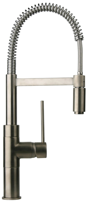 Latoscana Elba Single Handle Kitchen Faucet With Spring Sprout In Brushed Nickel touch on bathroom sink faucets Latoscana